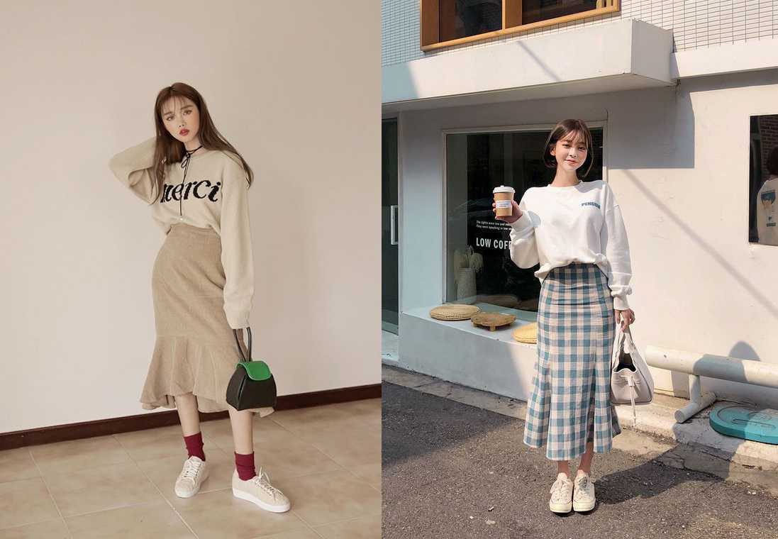 Các kiểu phối sweater với chân váy giúp nàng thật xinh xắn - Shopee Blog