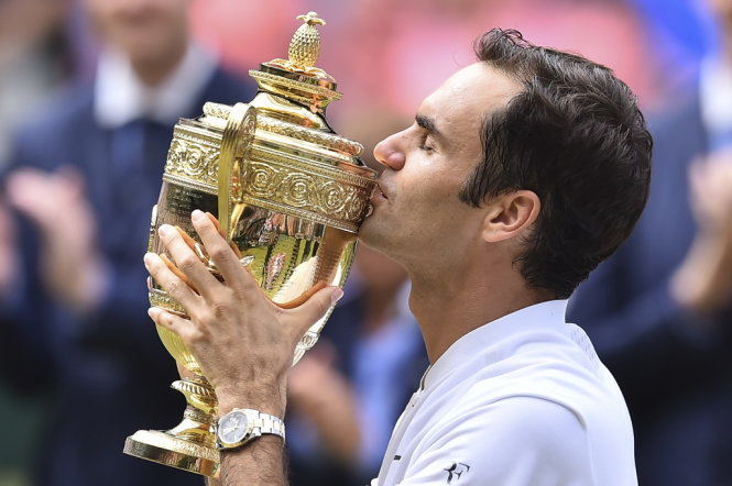 Federer lập kỉ lục 8 lần vô địch Wimbledon - Tuổi Trẻ Online