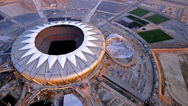 Toàn cảnh sân vận động King Abdullah rực rỡ về đêm